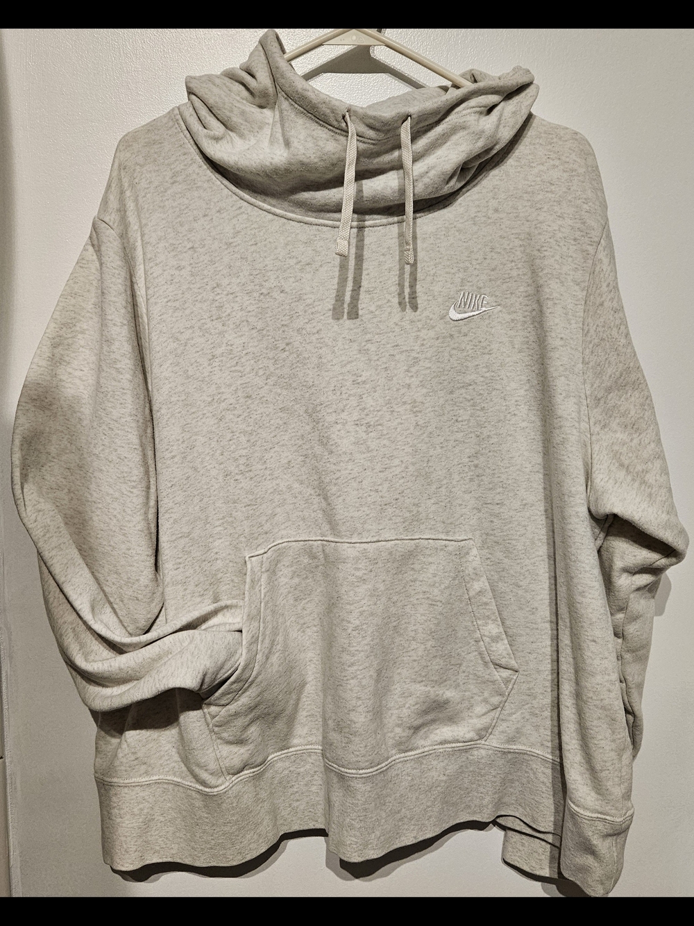 Nike Light Heather Gray Pullover Hoodie Sweatshirt Sz 2x